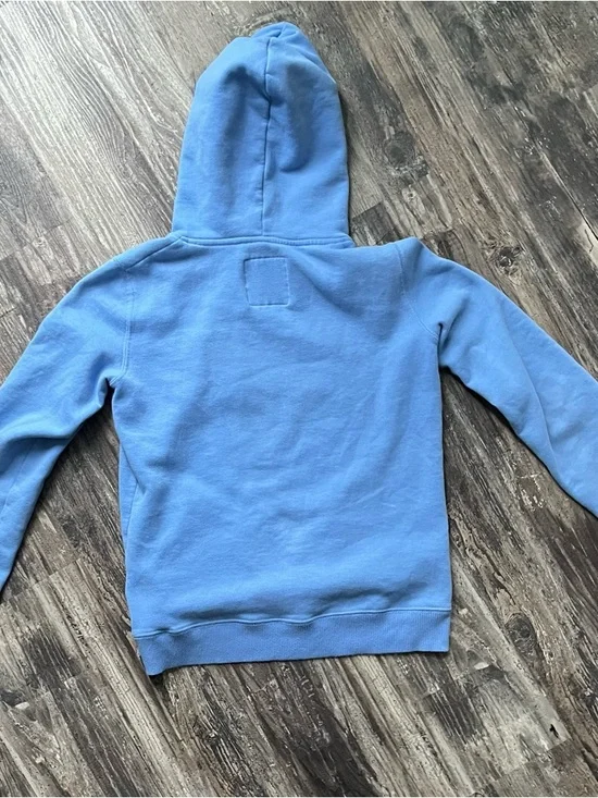 Hollister Sky Blue Fleece Hoodie with Logo Tag - Picture 3 of 3